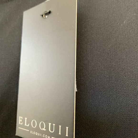 Black Eloquii Top, Stretch material & front tie sash.  Super slimming size 14/16 - Picture 6 of 8